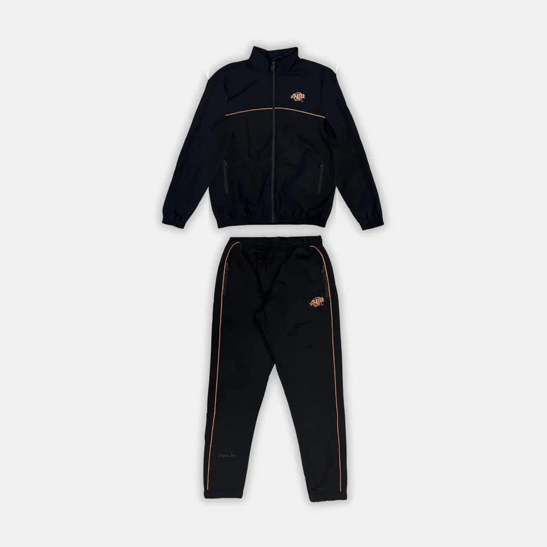 Syna World Logo Shell Tracksuit - Black / Rose Gold plugstationuk-limited