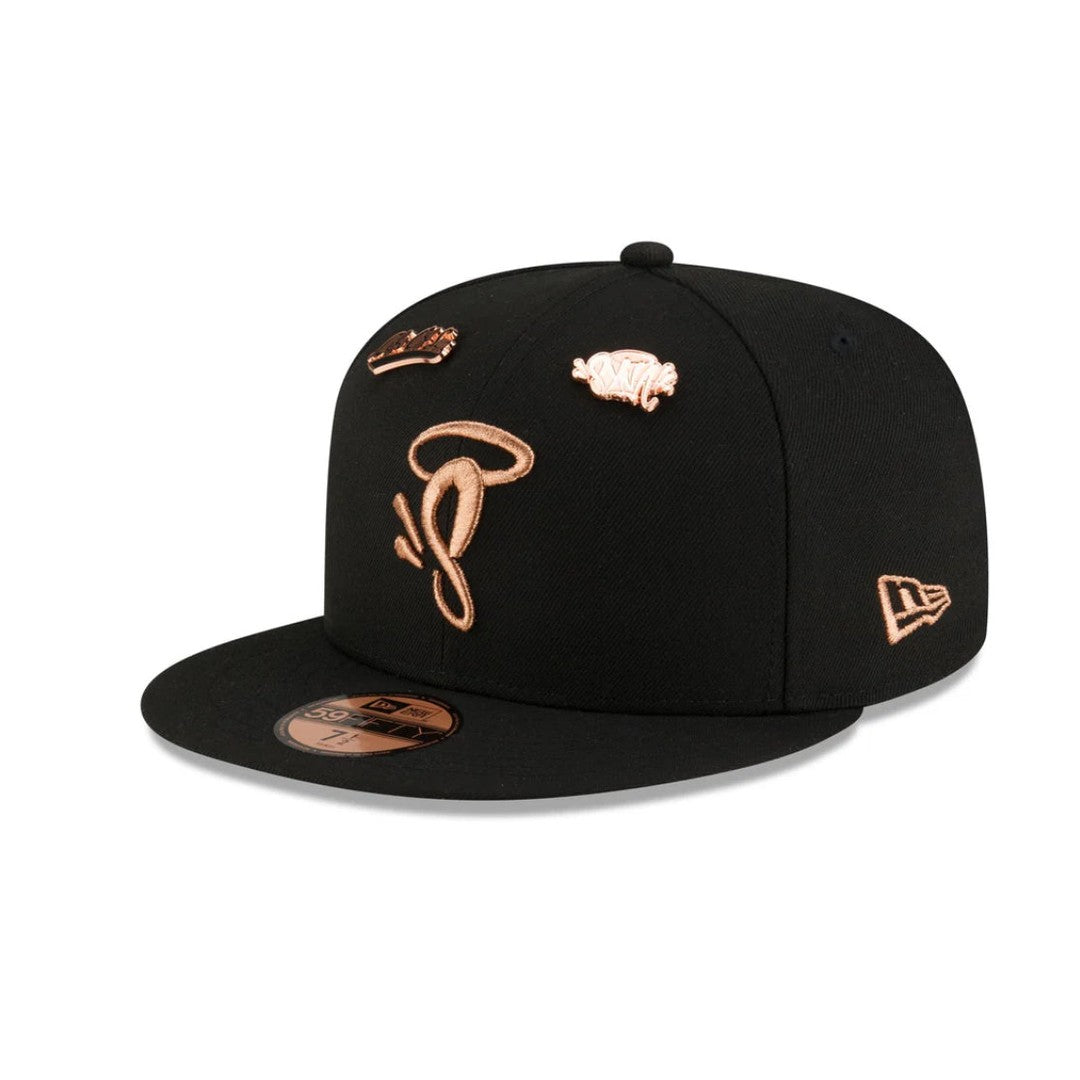 Central Cee x New Era Syna Black & Rose Gold 59FIFTY Fitted Cap plugstationuk-limited