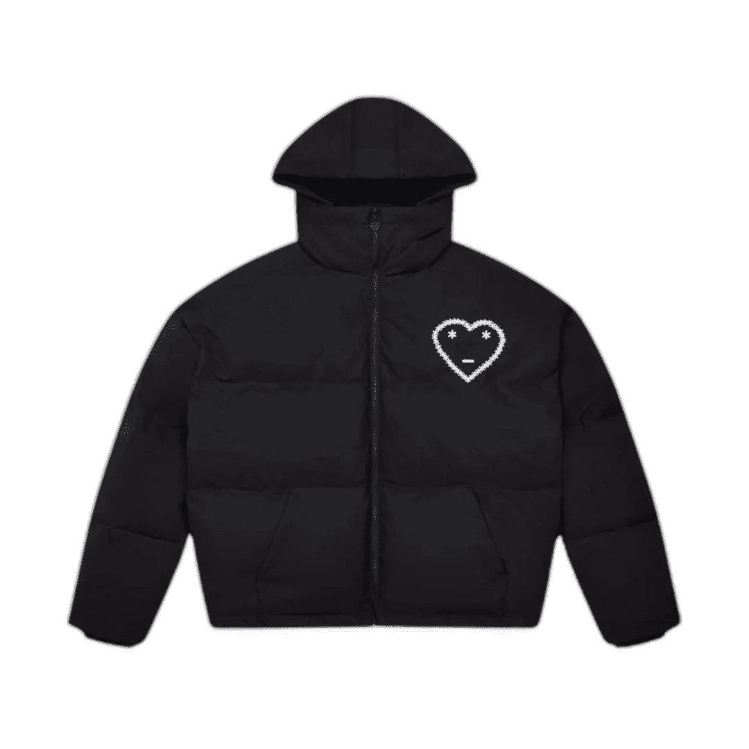 CARSICKO LOGO PUFFER JACKET - BLACK | Plugstationuk