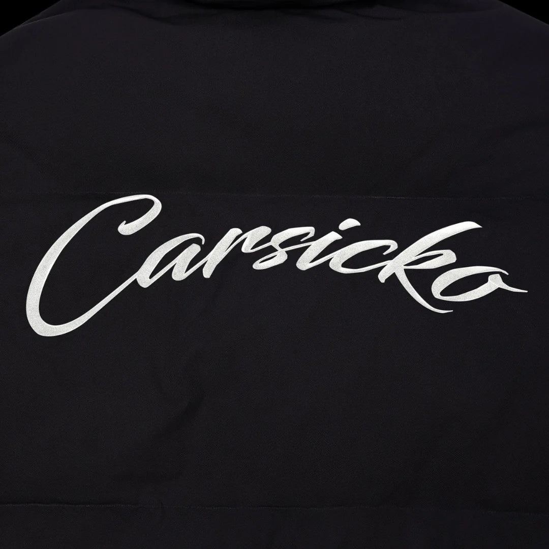 CARSICKO LOGO PUFFER JACKET - BLACK | Plugstationuk
