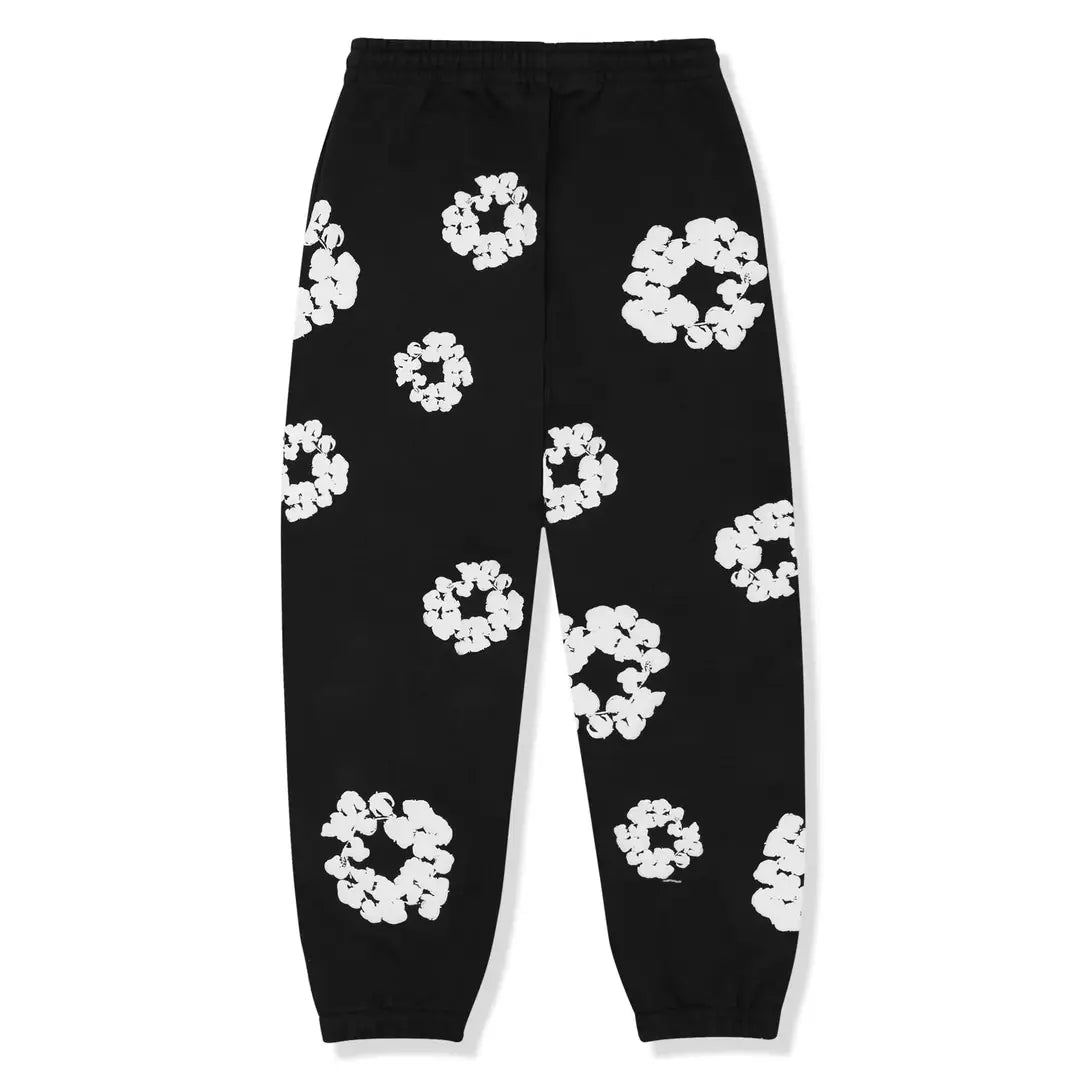 Denim Tears The Cotton Wreath Sweatpants 'Black' | Plugstationuk
