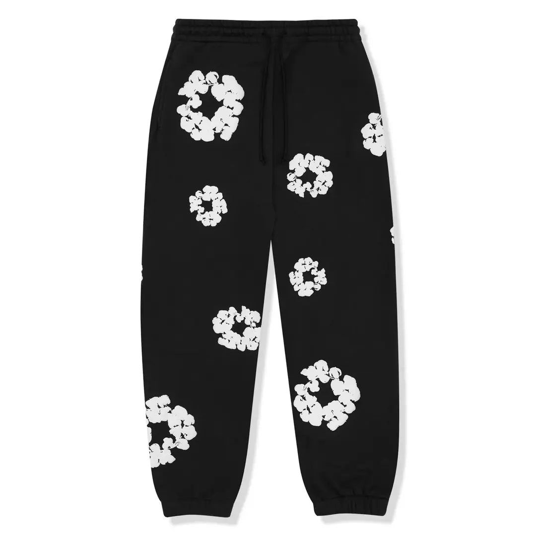 Denim Tears The Cotton Wreath Sweatpants 'Black' | Plugstationuk
