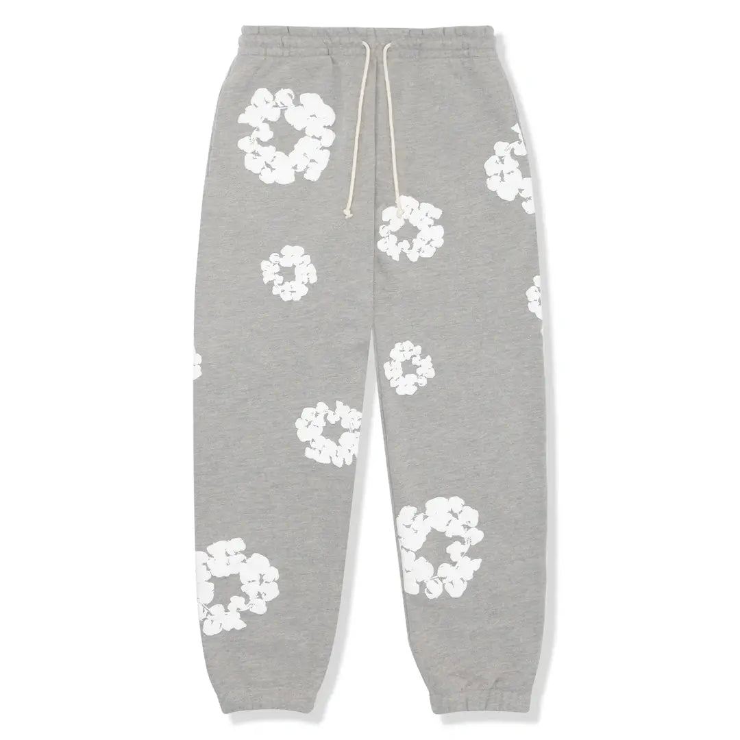 Denim Tears The Cotton Wreath Sweatpants 'Grey' | Plugstationuk