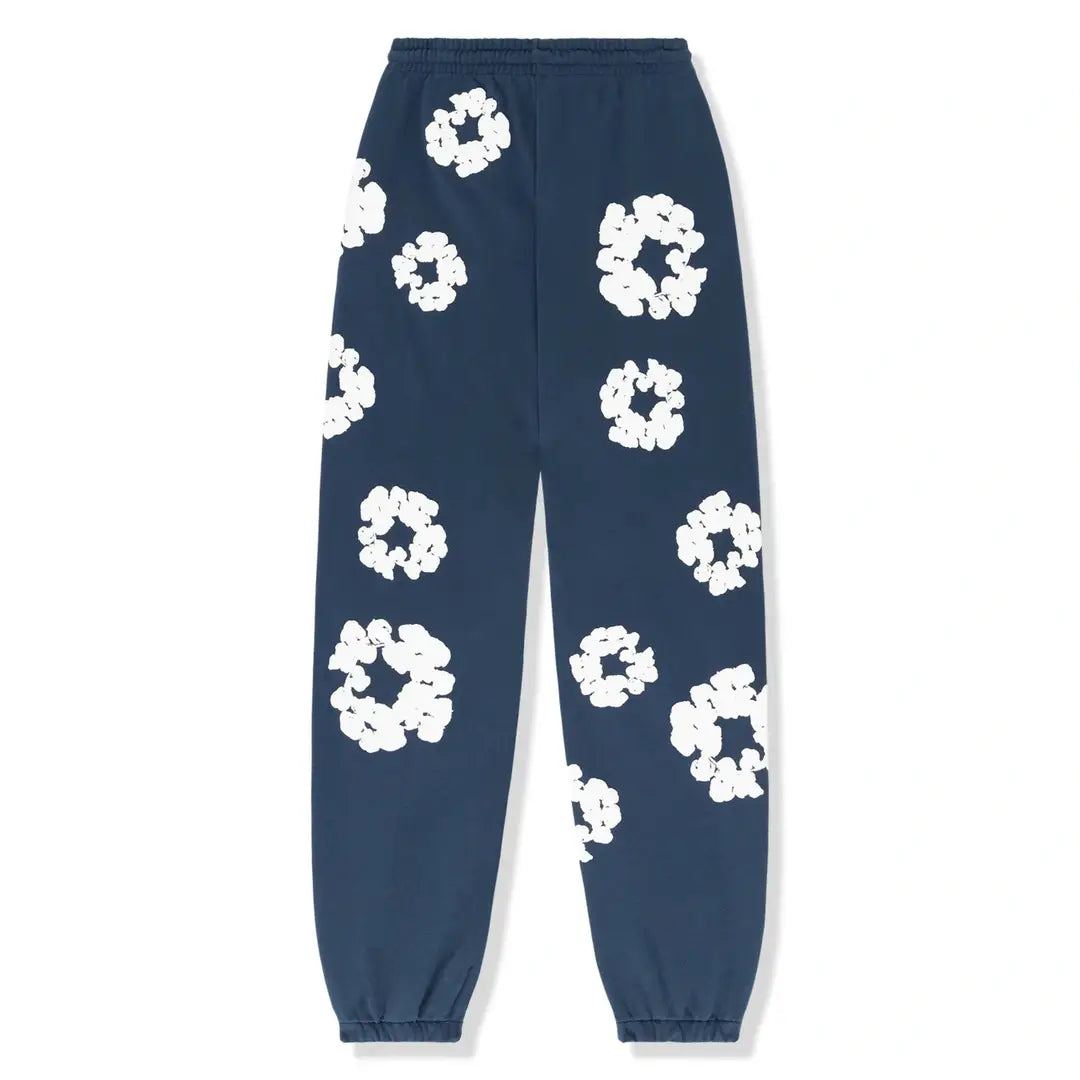 Denim Tears The Cotton Wreath Sweatpants 'Navy' | Plugstationuk