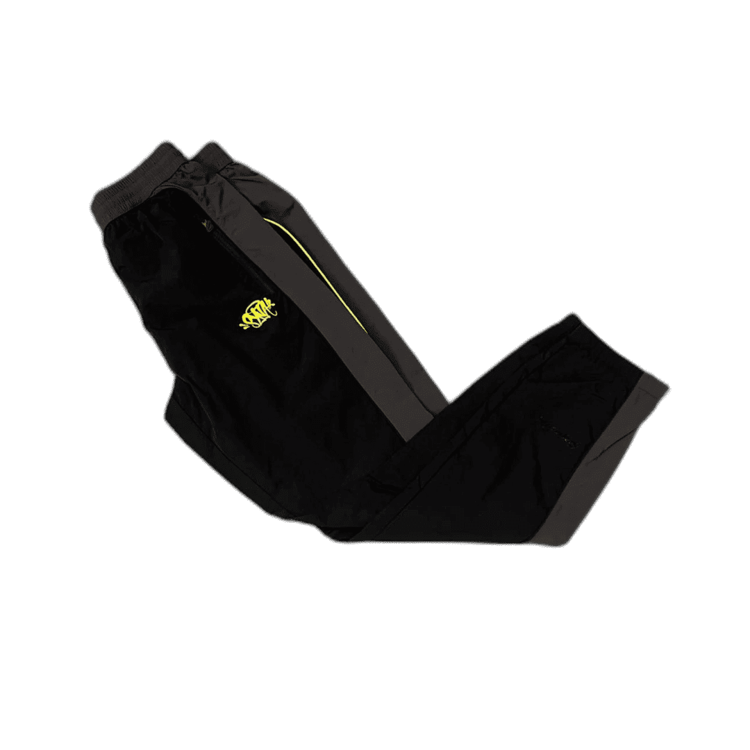 SYNAWORLD ‘SYNA LOGO’ SHELL TRACKSUIT - BLACK/GREY/YELLOW | Plugstationuk