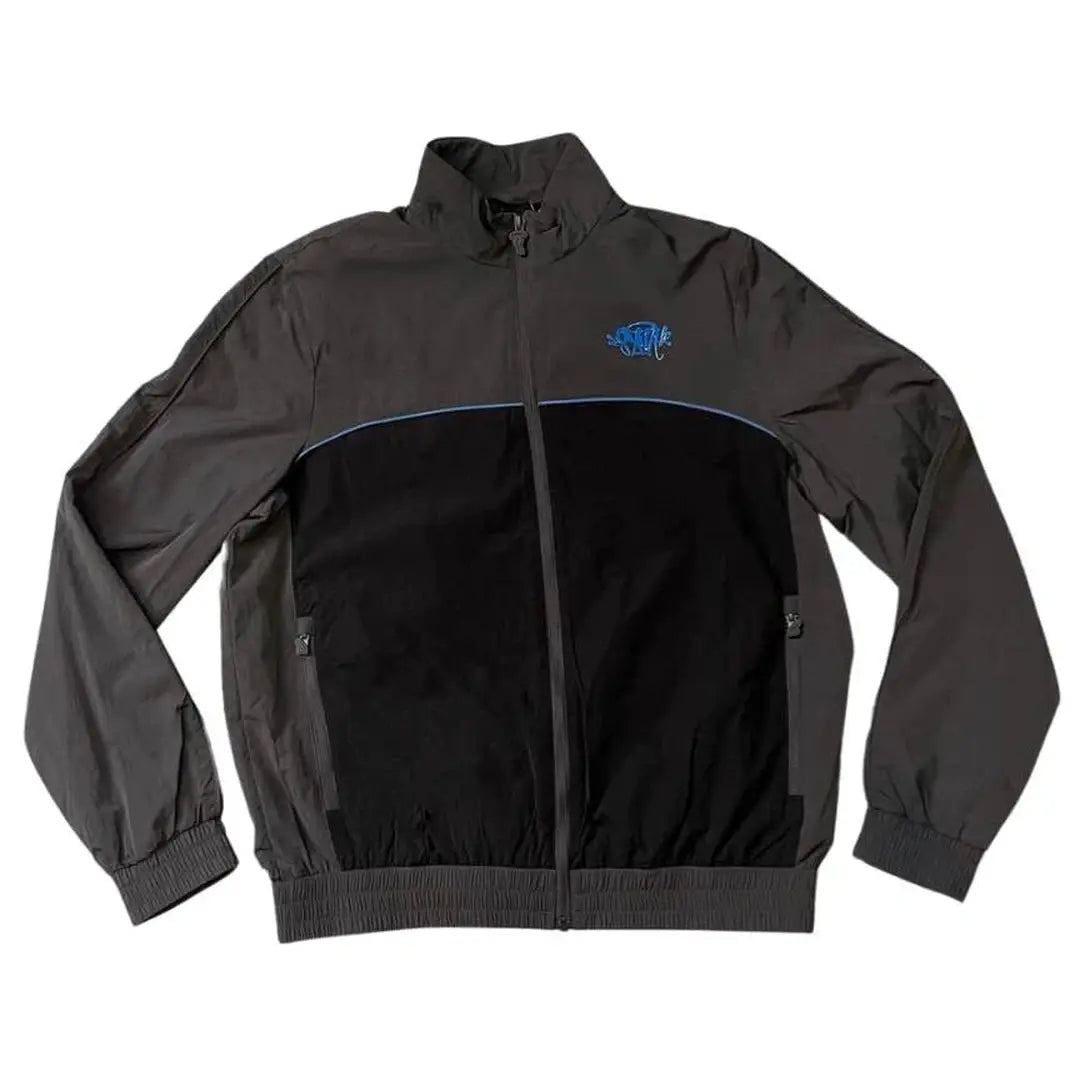 SYNAWORLD ‘SYNA LOGO’ SHELL TRACKSUIT - GREY/BLACK/COBALT | Plugstationuk