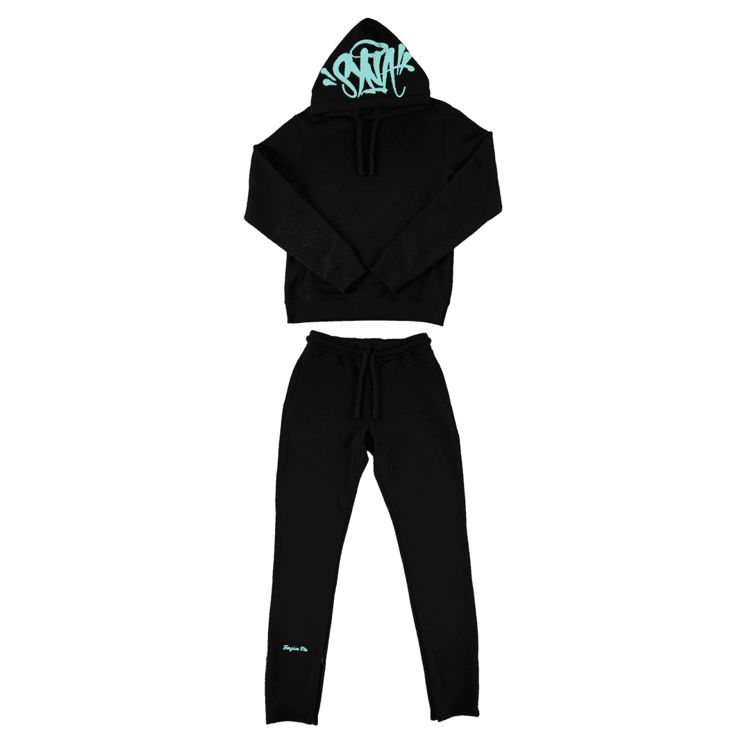 Synaworld 'Syna Logo' Tracksuit - Black/Blue | Plugstationuk