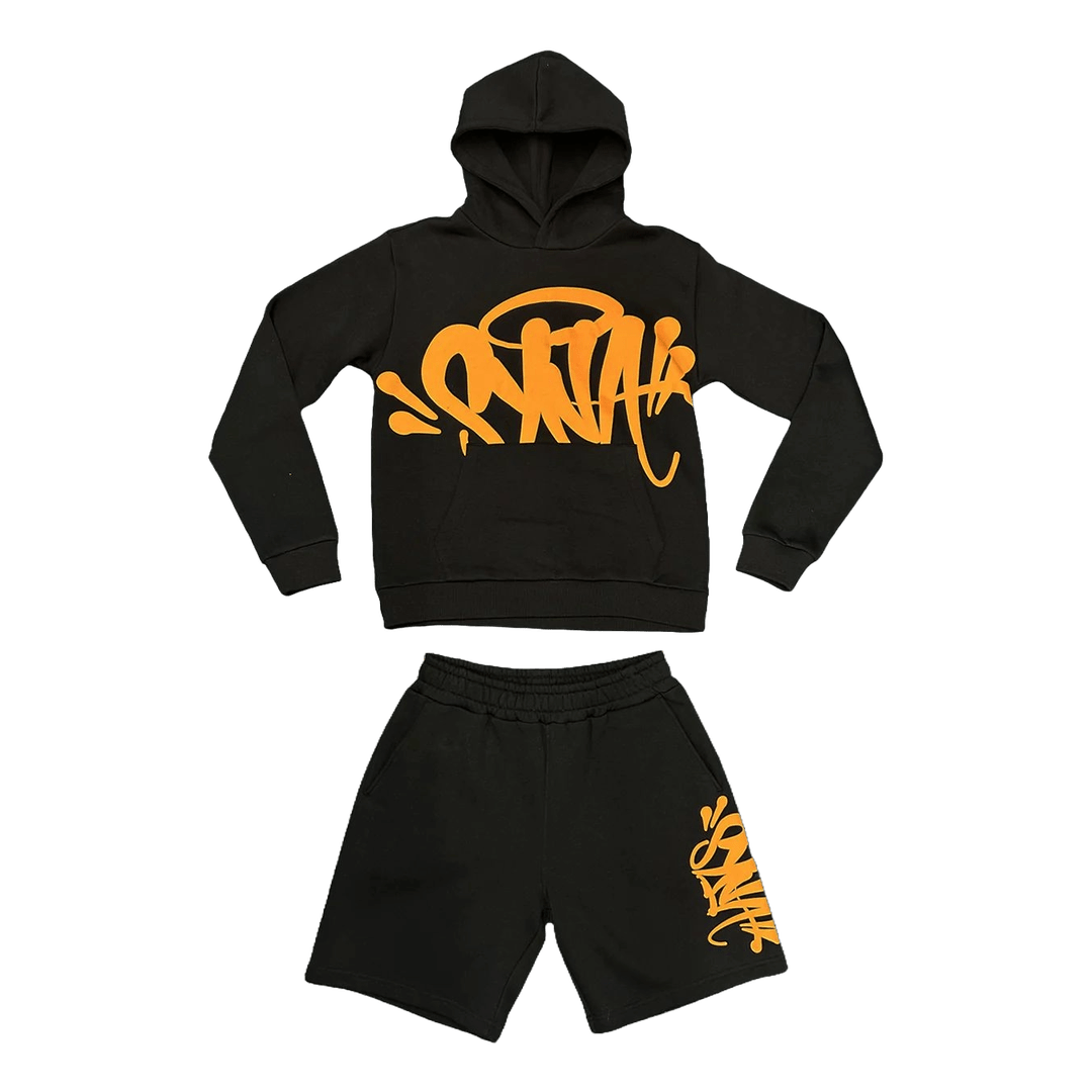 TEAM SYNA HOOD TWINSET - Black/Orange Syna world