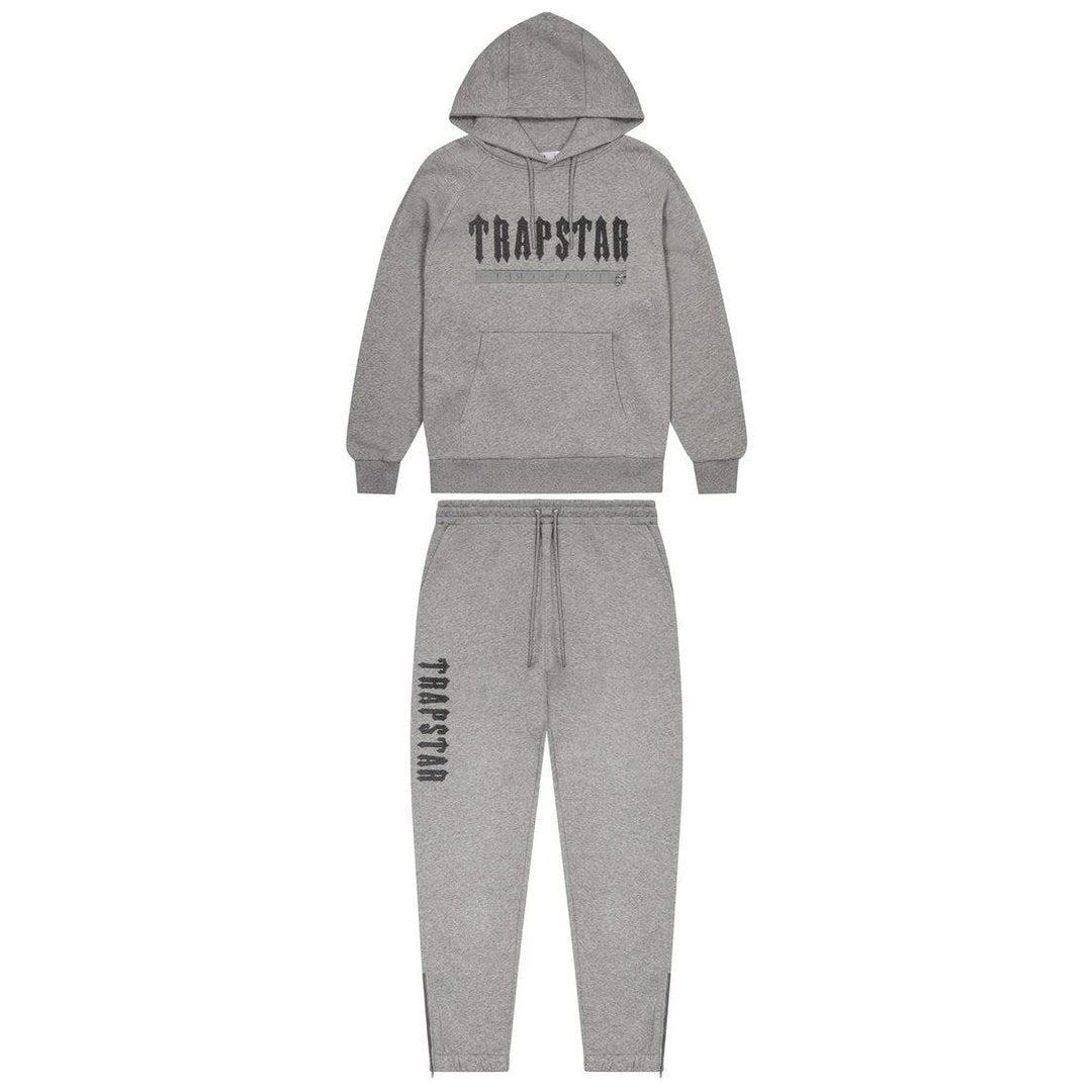 TRAPSTAR CHENILLE DECODED 2.0 HOODED TRACKSUIT - GREY | Plugstationuk