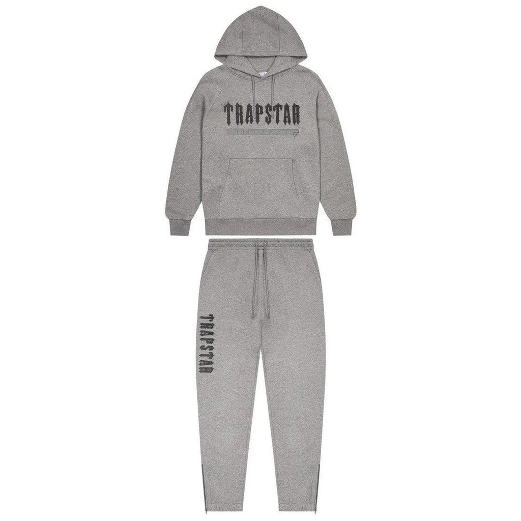 TRAPSTAR CHENILLE DECODED 2.0 HOODED TRACKSUIT - GREY
