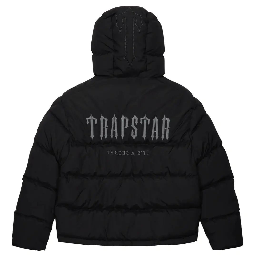 TRAPSTAR DECODED HOODED PUFFER 2.0 - BLACK | Plugstationuk