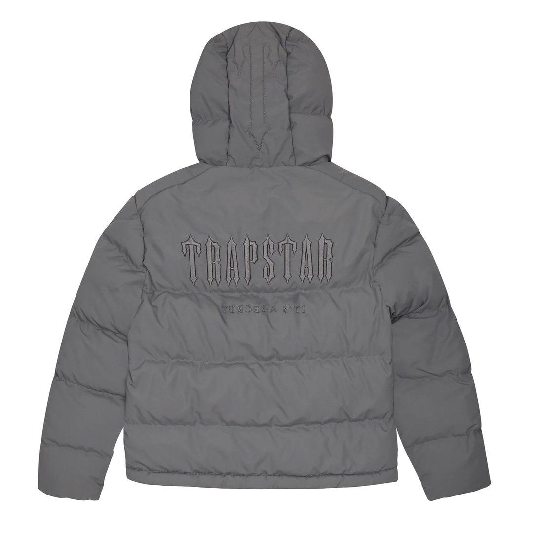 Trapstar Decoded Hooded Puffer Jacket 2.0 - Grey | Plugstationuk