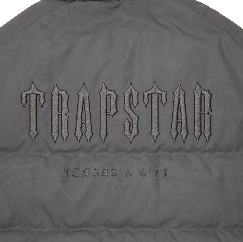 Trapstar Decoded Hooded Puffer Jacket 2.0 - Grey | Plugstationuk