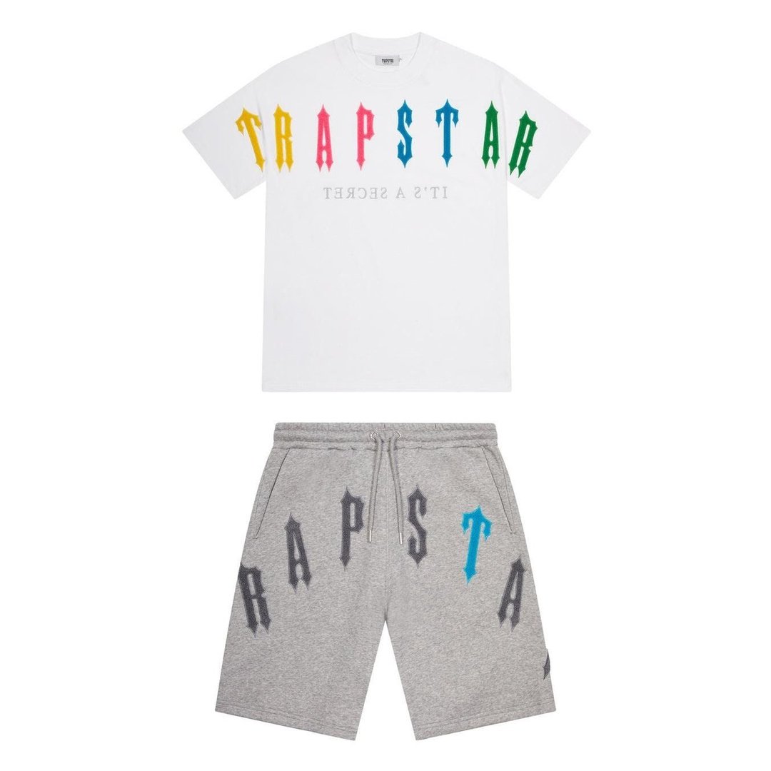 Trapstar Irongate Arch 2.0 Short Set - White/Candy | Plugstationuk
