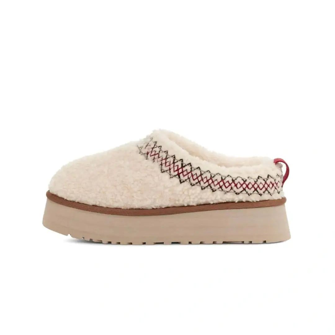 UGG TAZZ SLIPPER HERITAGE BRAID NATURAL SHEEPSKIN FUR | Plugstationuk