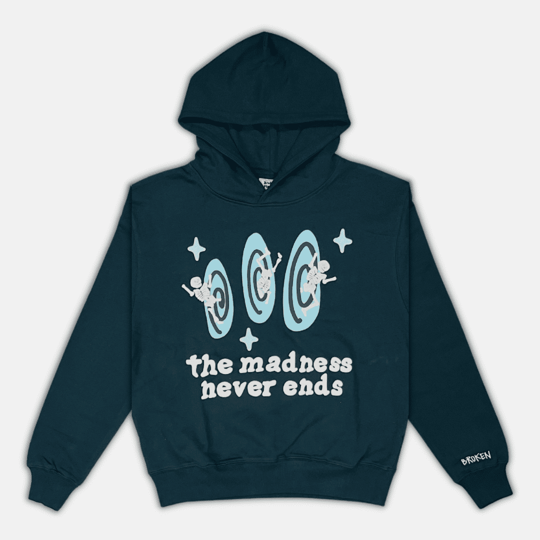Broken Planet Hoodie - "The Madness Never Ends" Sapphire | Plugstationuk