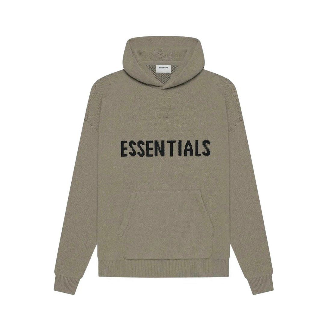 FOG Essentials Knit Hoodie, Taupe | Plugstationuk