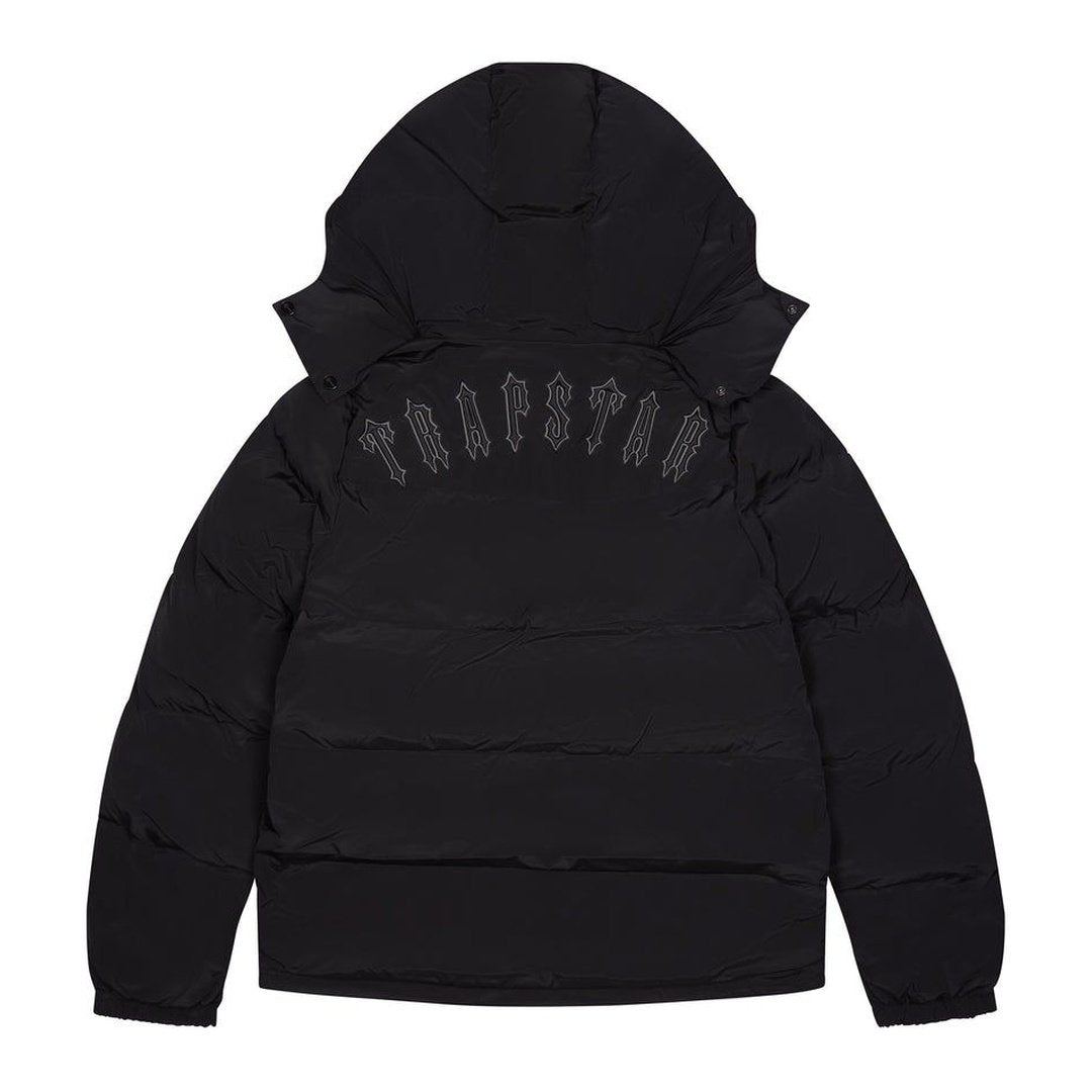 TRAPSTAR BLACKOUT IRONGATE DETACHABLE HOODED PUFFER JACKET | Plugstationuk