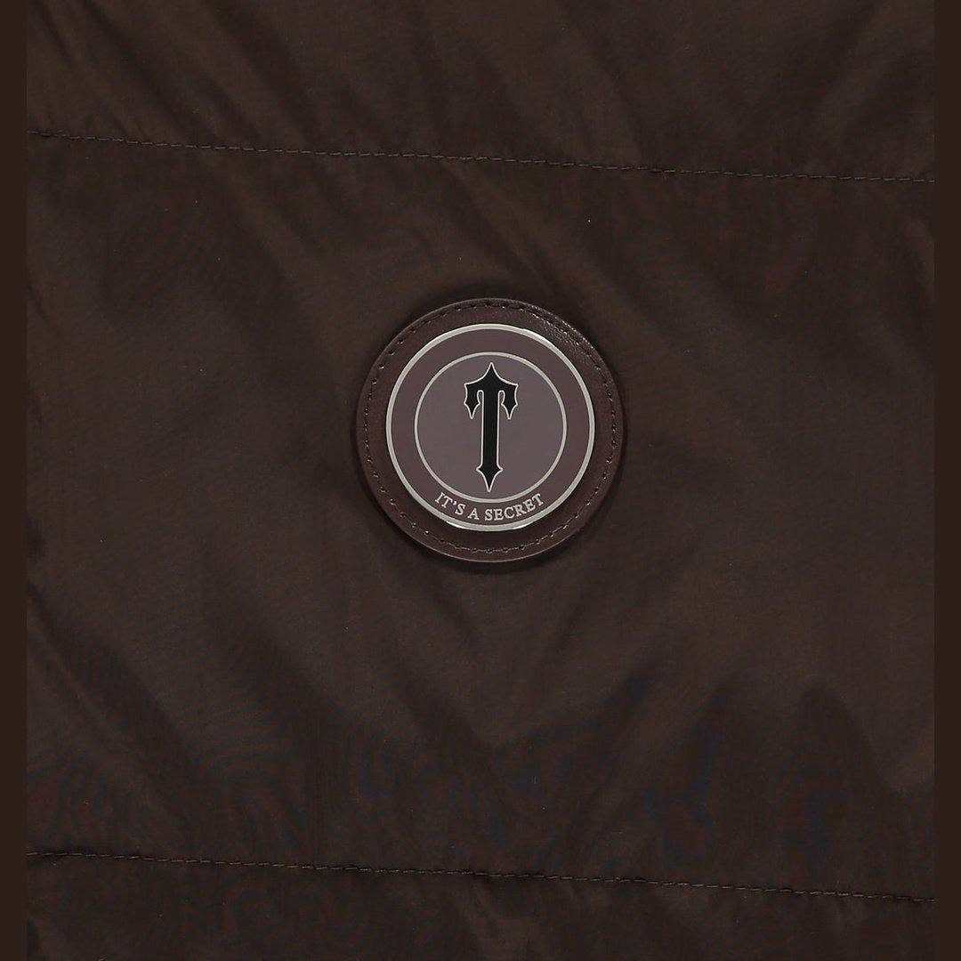 TRAPSTAR BROWN IRONGATE DETACHABLE HOODED PUFFER JACKET | Plugstationuk