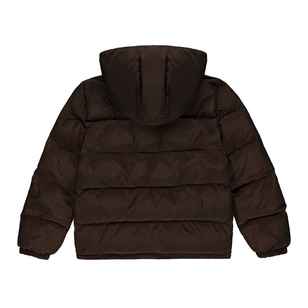 TRAPSTAR BROWN IRONGATE DETACHABLE HOODED PUFFER JACKET | Plugstationuk