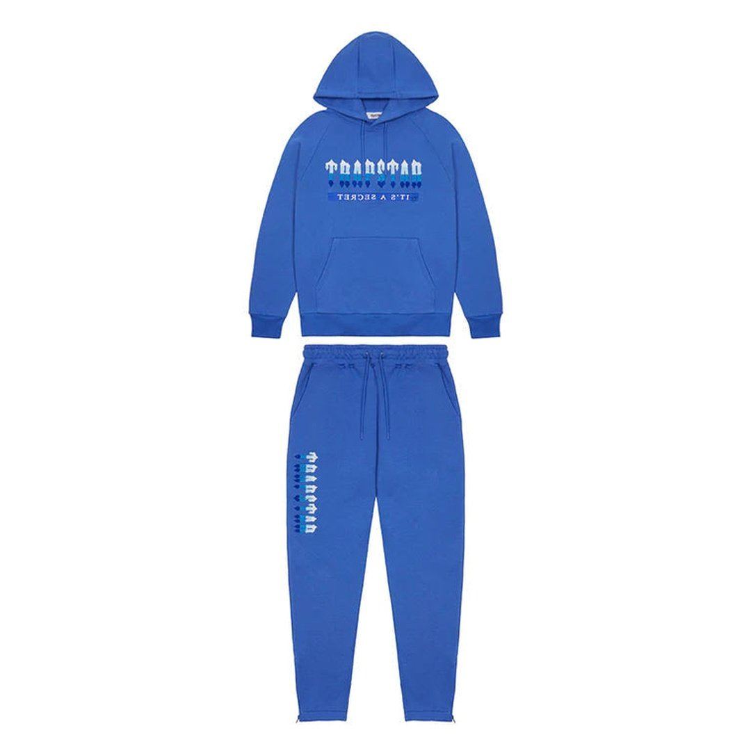TRAPSTAR CHENILLE DECODED HOODED TRACKSUIT 2.0 - DAZZLING BLUE/WHITE | Plugstationuk