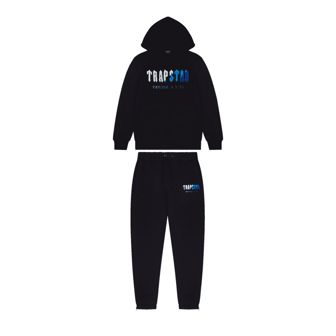 TRAPSTAR CHENILLE DECODED HOODIE TRACKSUIT - BLACK ICE FLAVOURS 2.0 EDITION | Plugstationuk