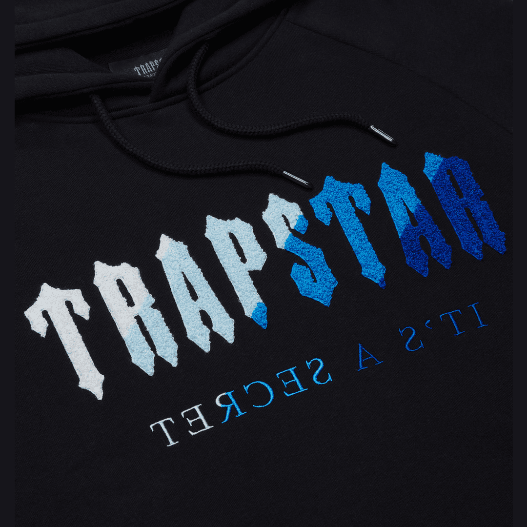 TRAPSTAR CHENILLE DECODED HOODIE TRACKSUIT - BLACK ICE FLAVOURS 2.0 EDITION | Plugstationuk