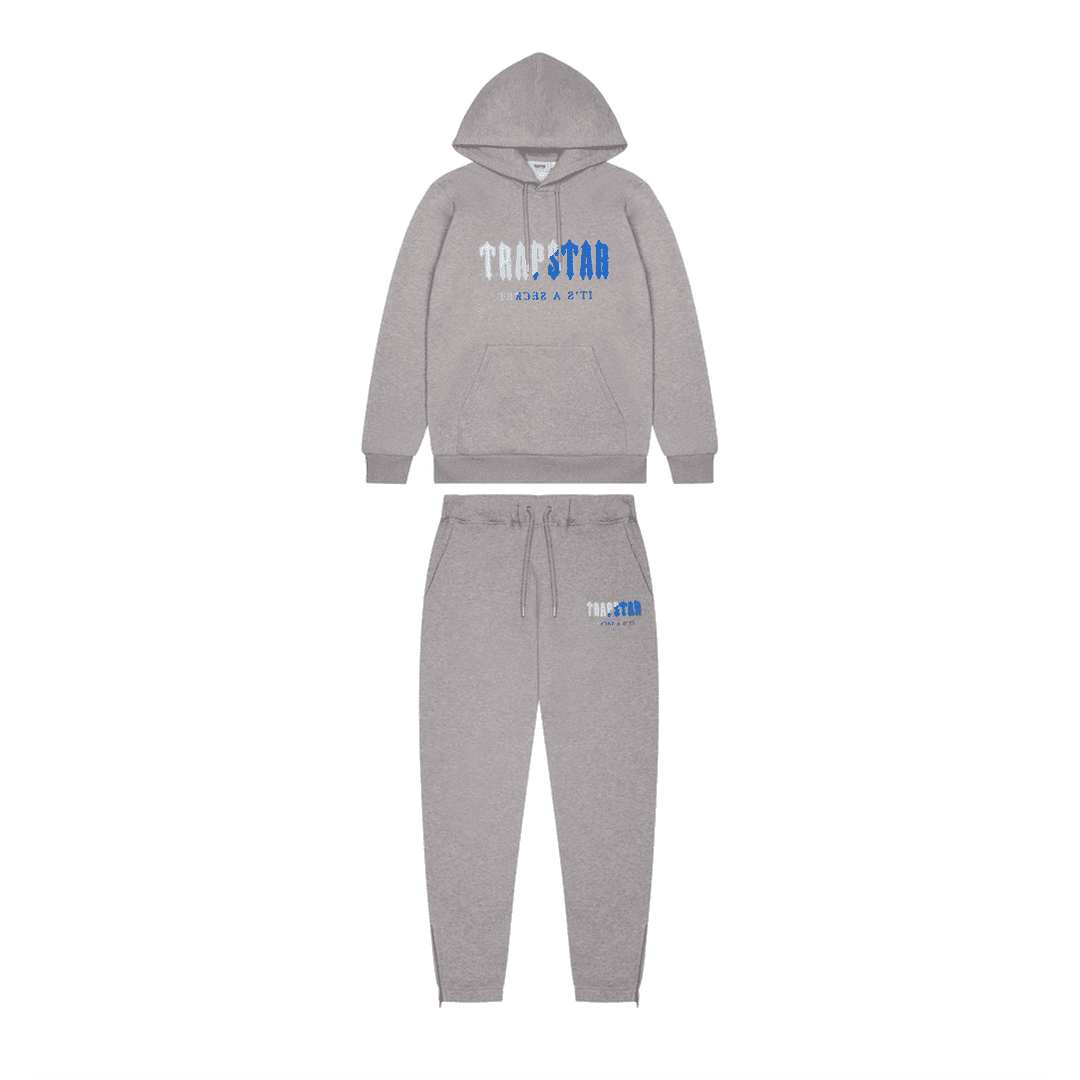 TRAPSTAR CHENILLE DECODED HOODIE TRACKSUIT - GREY ICE FLAVOURS 2.0 EDITION | Plugstationuk