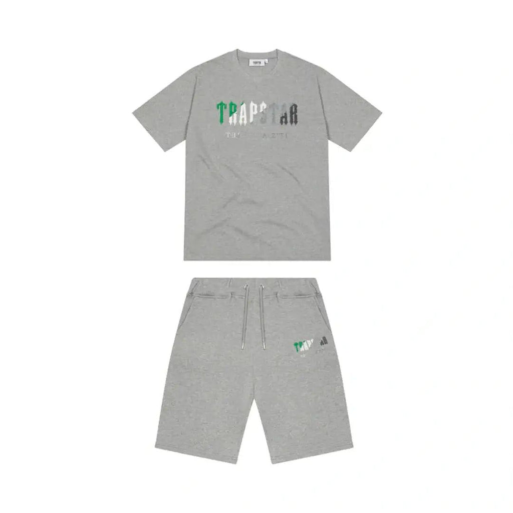 Shop Trapstar Short Set Grey Green | Plugstationuk