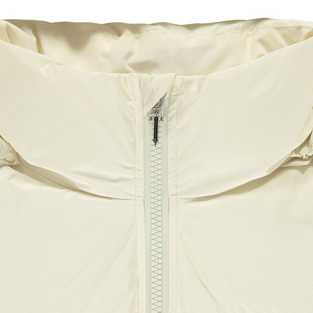 TRAPSTAR CREAM IRONGATE DETACHABLE HOODED PUFFER JACKET | Plugstationuk