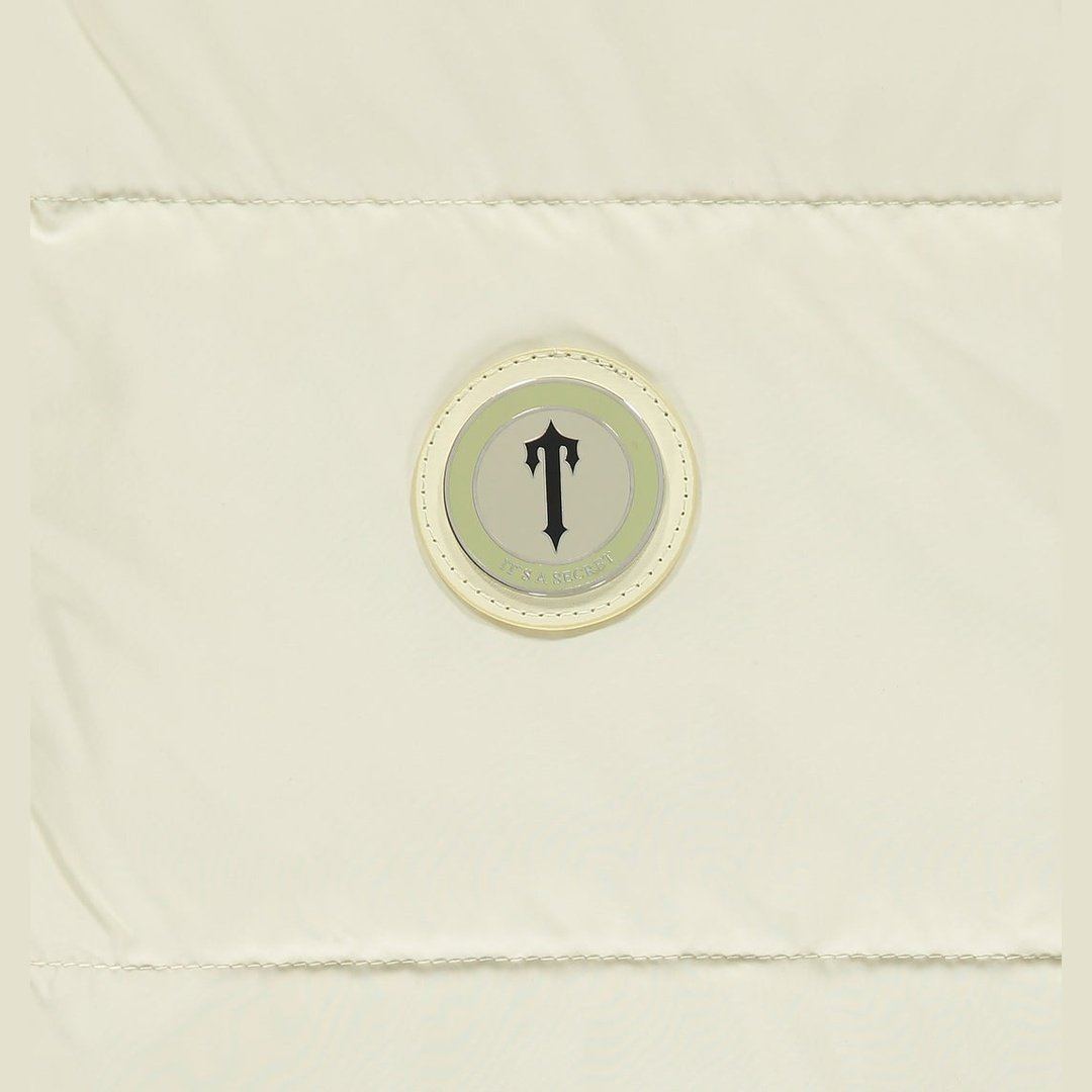 TRAPSTAR CREAM IRONGATE DETACHABLE HOODED PUFFER JACKET | Plugstationuk