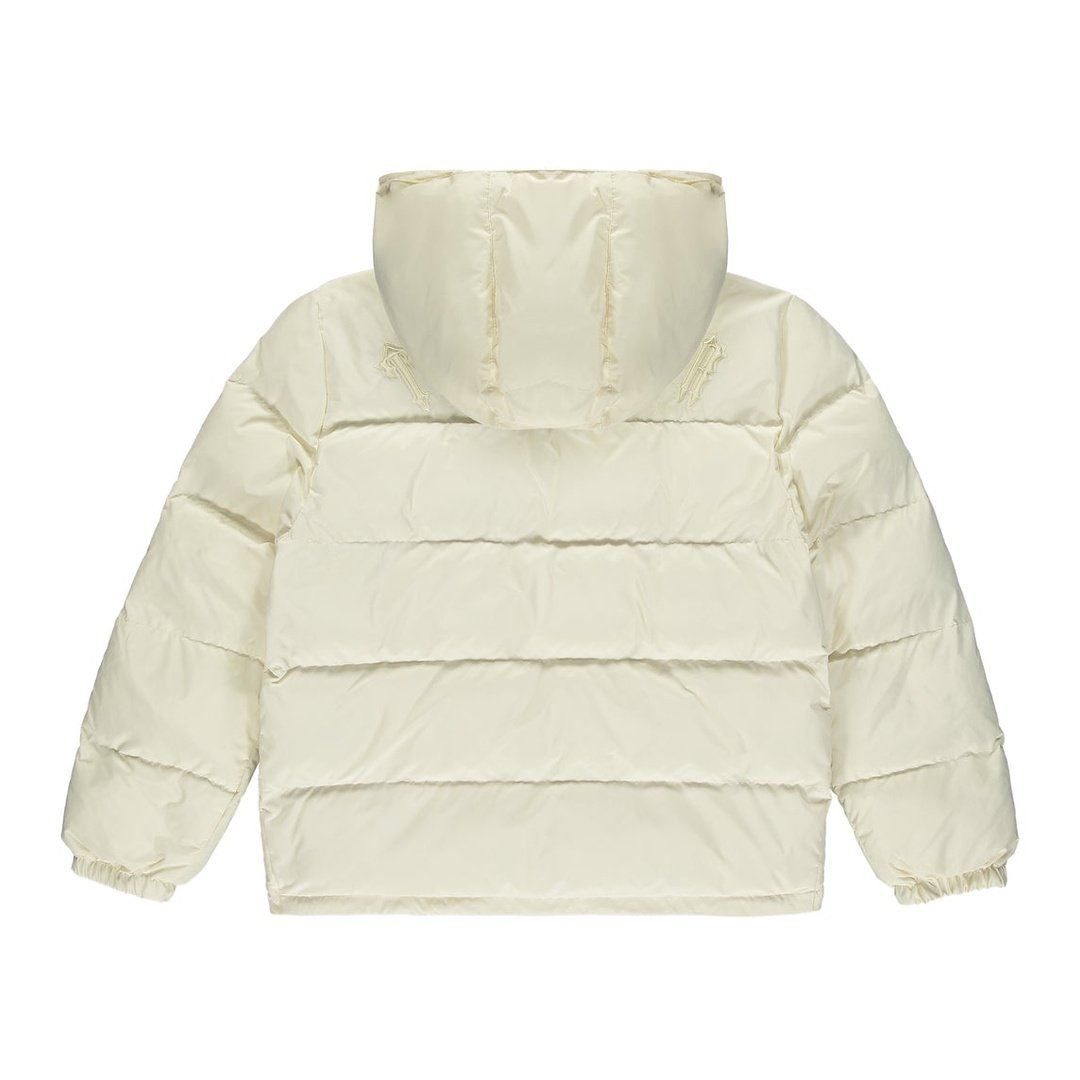 TRAPSTAR CREAM IRONGATE DETACHABLE HOODED PUFFER JACKET | Plugstationuk