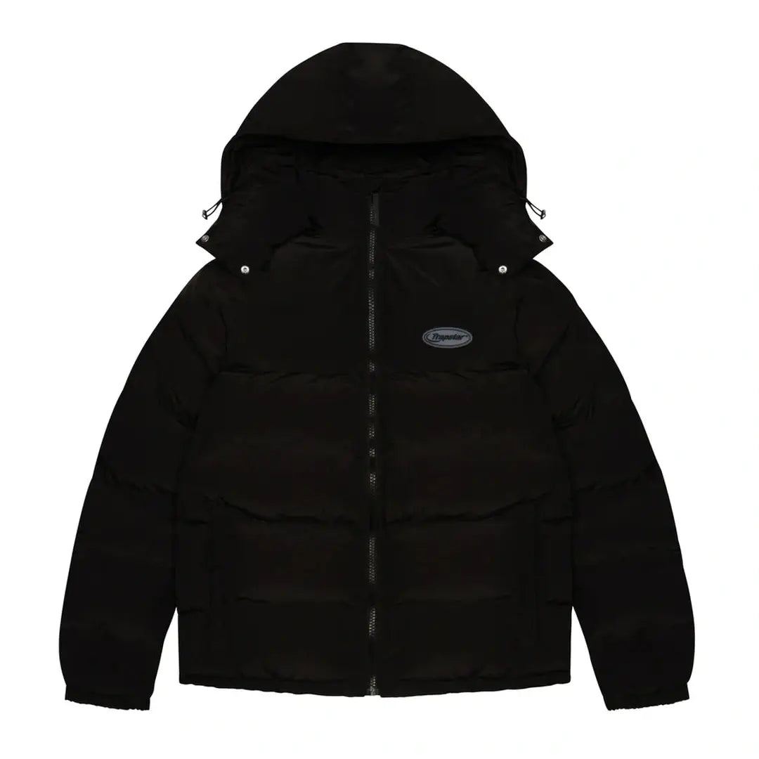 TRAPSTAR HYPERDRIVE DETACHABLE HOODED PUFFER JACKET - TRIPLE BLACK | Plugstationuk