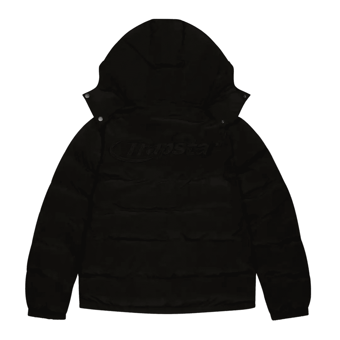 TRAPSTAR HYPERDRIVE DETACHABLE HOODED PUFFER JACKET - TRIPLE BLACK | Plugstationuk