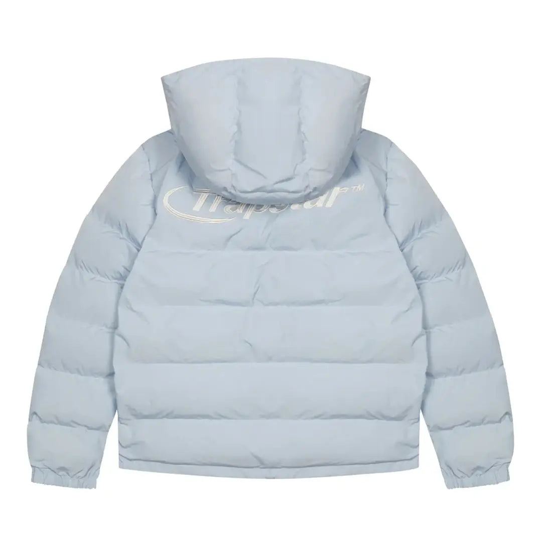 TRAPSTAR HYPERDRIVE DETACHABLE HOODED PUFFER JACKET - ICE BLUE | Plugstationuk