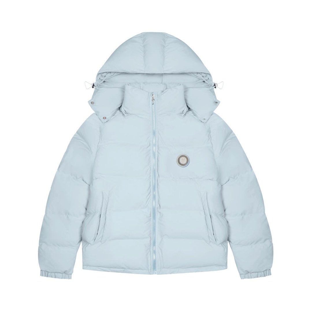 TRAPSTAR ICE BLUE IRONGATE DETACHABLE HOODED PUFFER JACKET | Plugstationuk