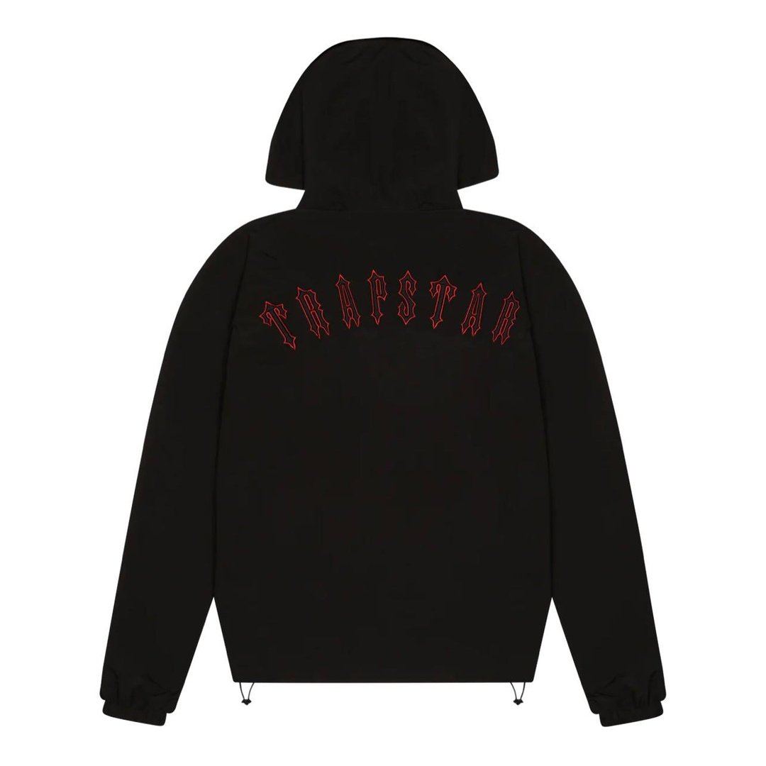 TRAPSTAR IRONGATE T WINDBREAKER - Black/Red | Plugstationuk