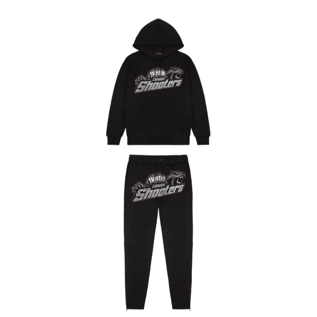 TRAPSTAR LONDON SHOOTERS HOODED TRACKSUIT BLACKOUT | Plugstationuk