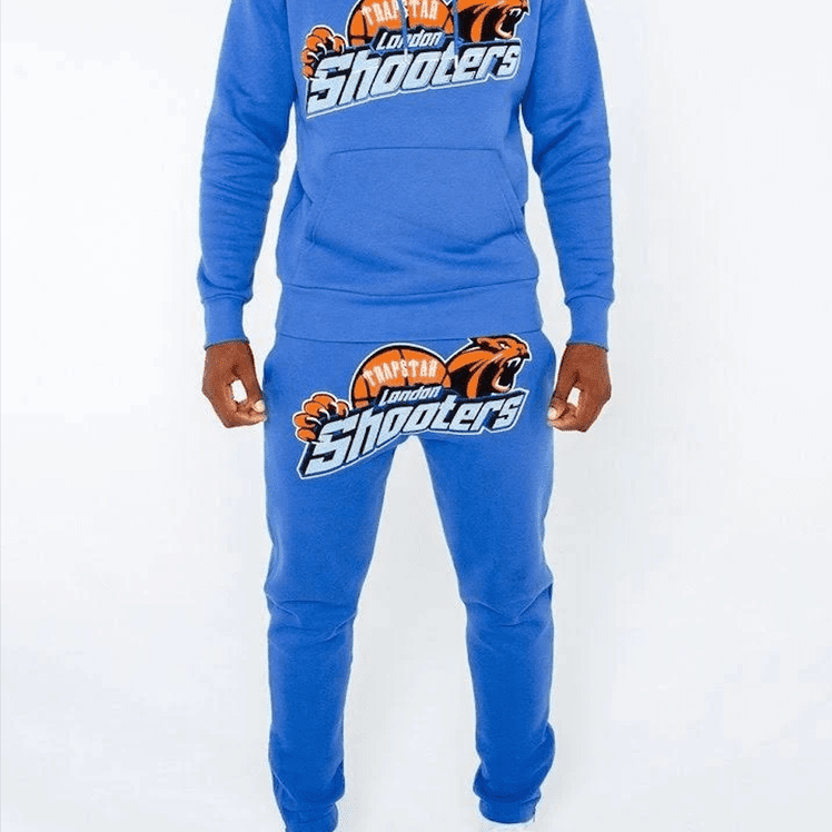 TRAPSTAR LONDON SHOOTERS HOODED TRACKSUIT BLUE | Plugstationuk