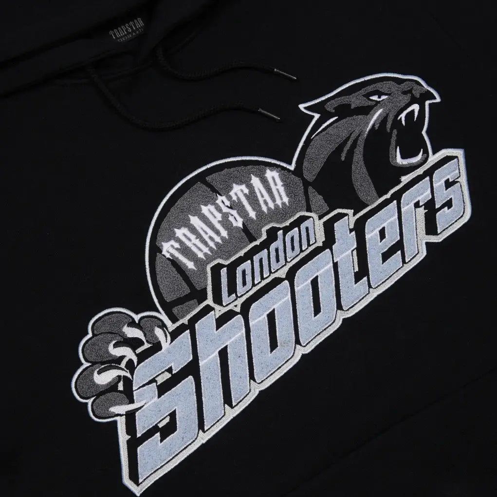 TRAPSTAR SHOOTERS HOODIE TRACKSUIT - BLACK/SKY BLUE | Plugstationuk