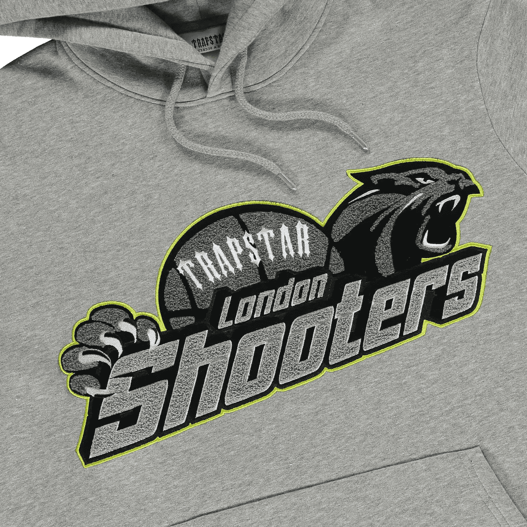 TRAPSTAR SHOOTERS HOODIE TRACKSUIT - GREY/LIME | Plugstationuk