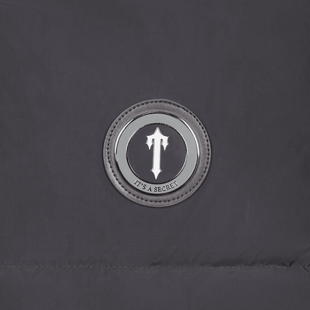 TRAPSTAR STONE GREY IRONGATE DETACHABLE HOODED PUFFER JACKET | Plugstationuk