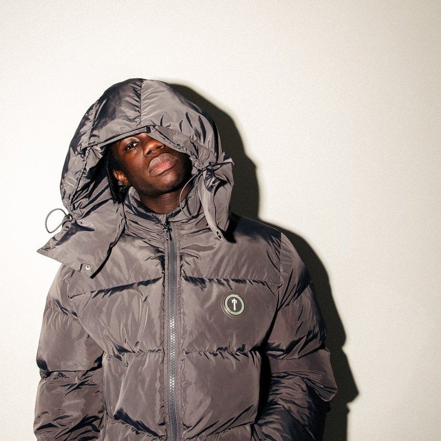 TRAPSTAR STONE GREY IRONGATE DETACHABLE HOODED PUFFER JACKET | Plugstationuk