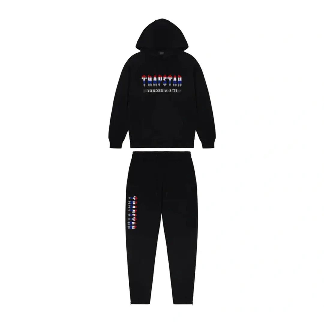 Trapstar Chenille Decoded 2.0 Hooded Tracksuit - BLACK REVOULTION EDITION | Plugstationuk