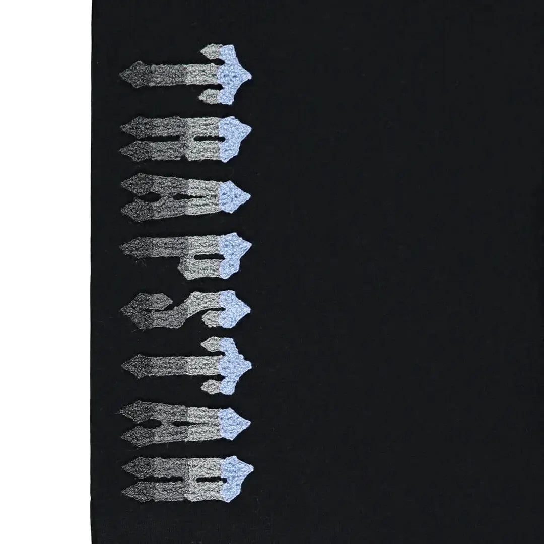 Trapstar Chenille Decoded 2.0 Hooded Tracksuit - BLACK/ ICE BLUE | Plugstationuk