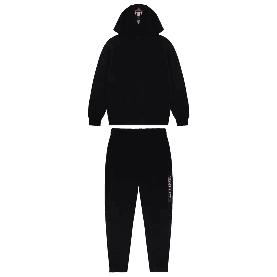 Trapstar Chenille Decoded 2.0 Hooded Tracksuit - BLACK REVOULTION EDITION | Plugstationuk