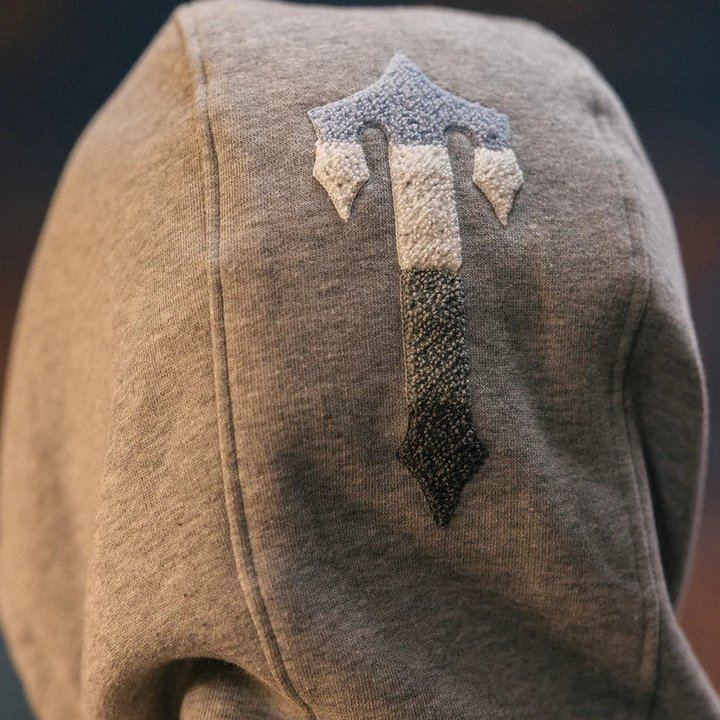 Trapstar Chenille Decoded 2.0 Hooded Tracksuit - GREY/ ICE BLUE | Plugstationuk