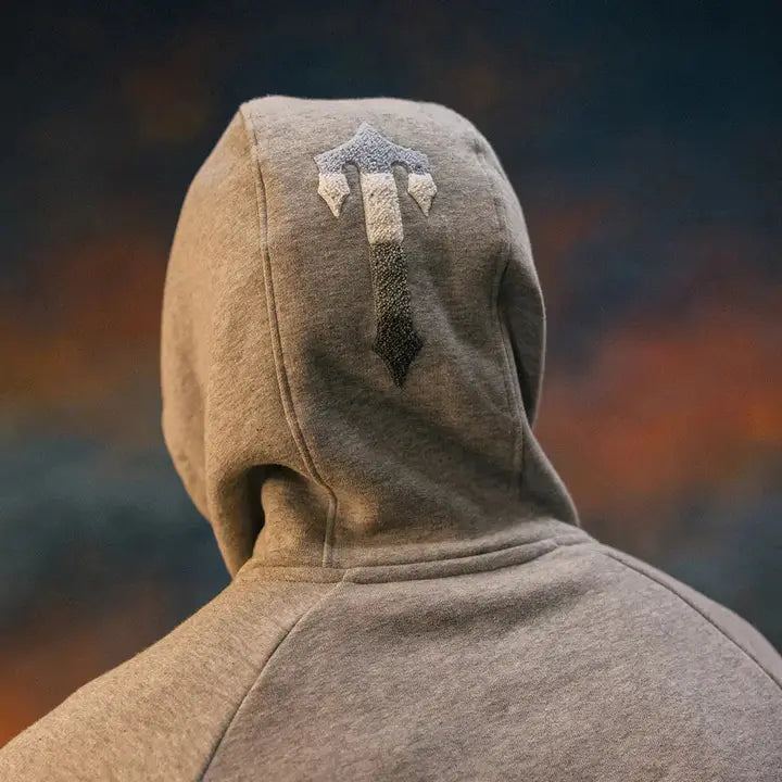 Trapstar Chenille Decoded 2.0 Hooded Tracksuit - GREY/ ICE BLUE | Plugstationuk