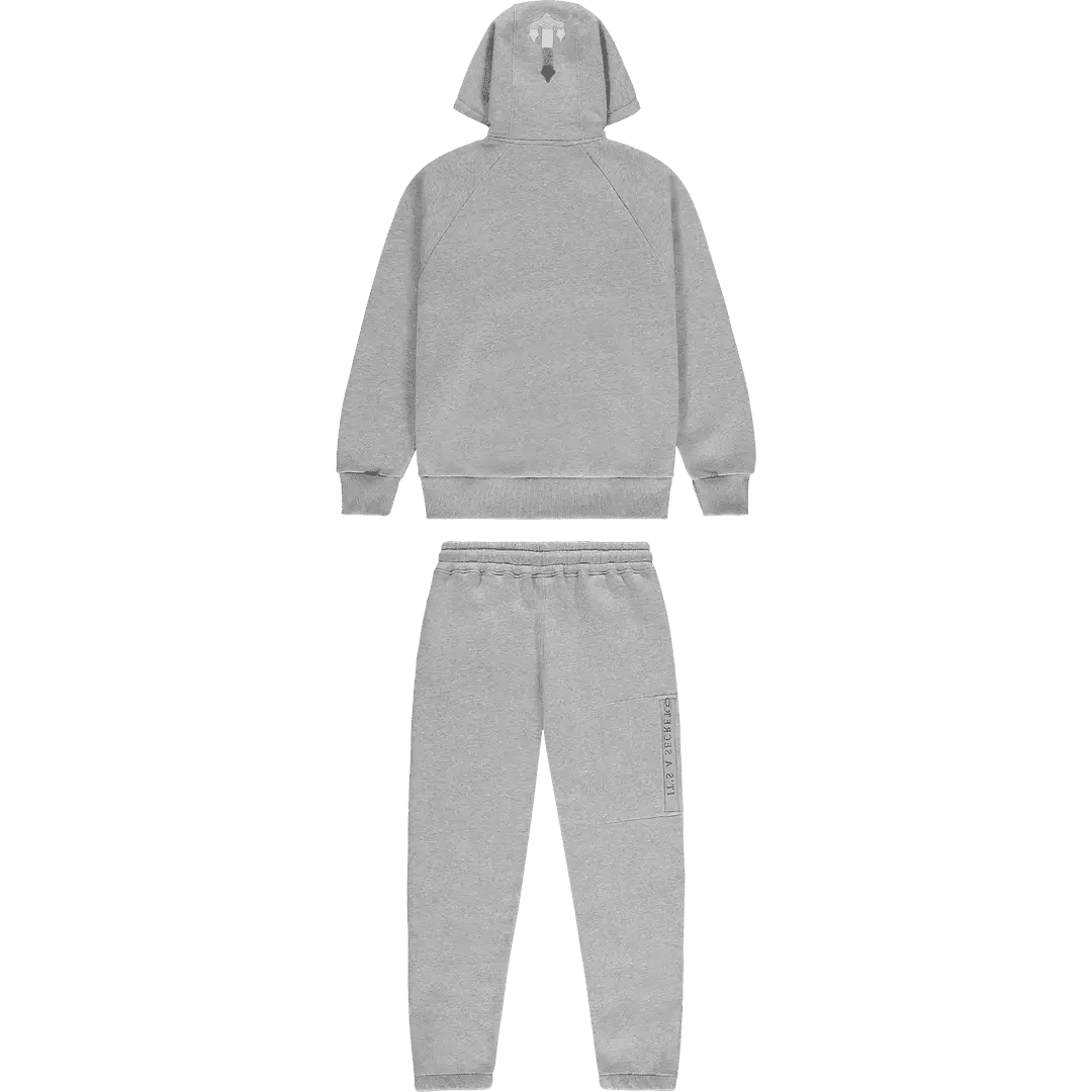 Trapstar Chenille Decoded 2.0 Hooded Tracksuit - GREY/ ICE BLUE | Plugstationuk
