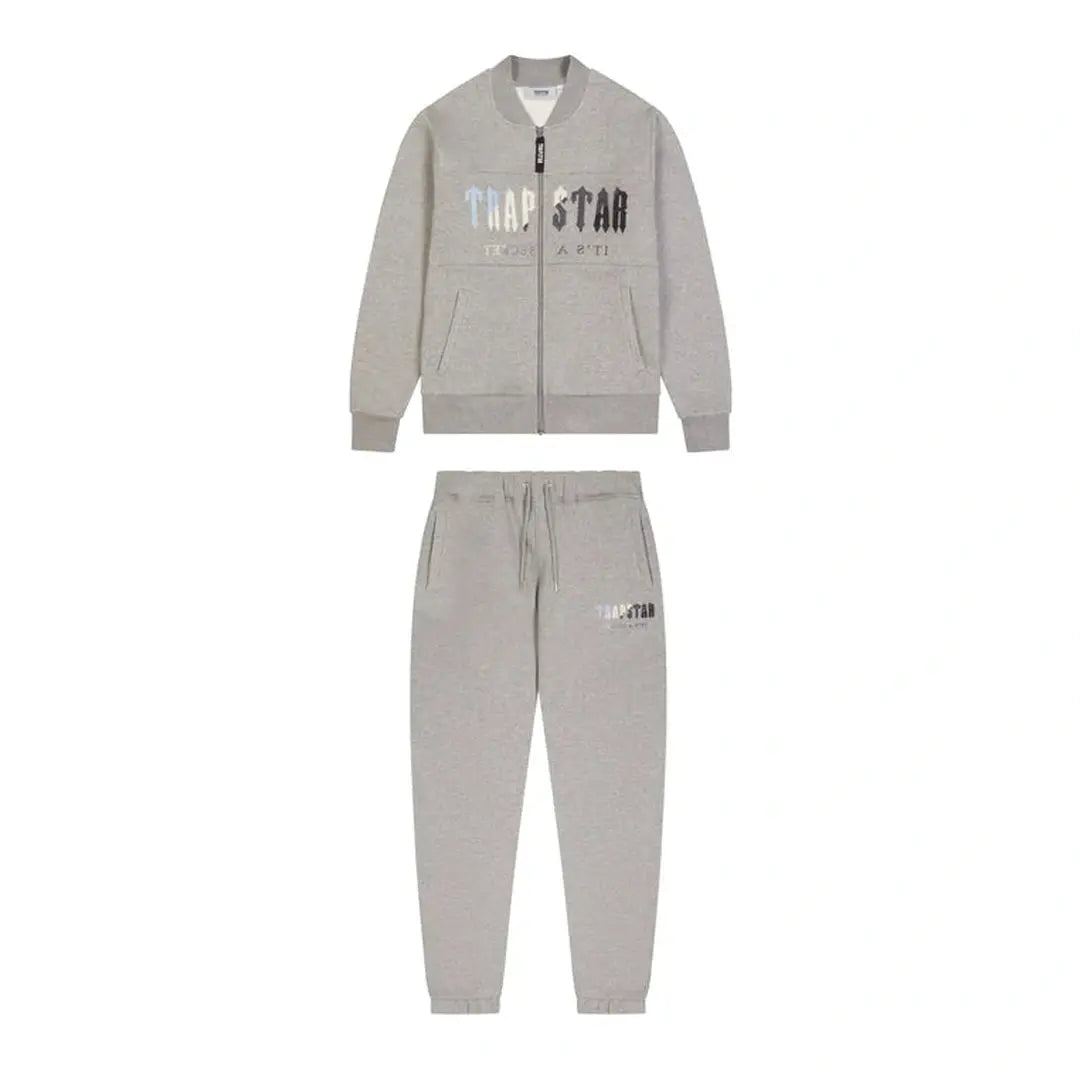Trapstar Chenille Decoded Zip Tracksuit | Grey Trapstar Tracksuit | Plugstationuk